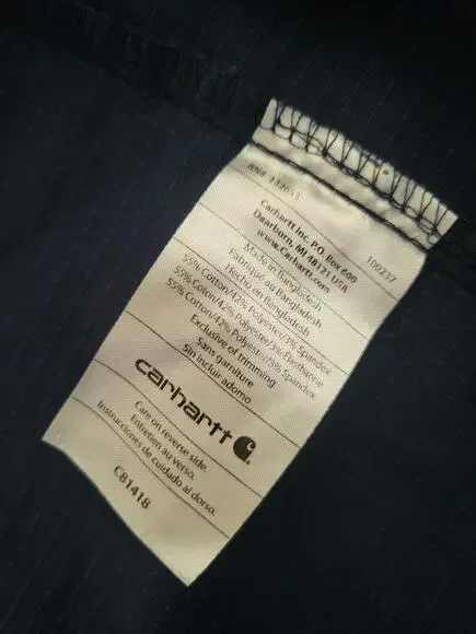 Carhartt Rugged Flex Ripstop Utility Warm-Up Jacket Men's XL Navy C81418 Work - Picture 7 of 9